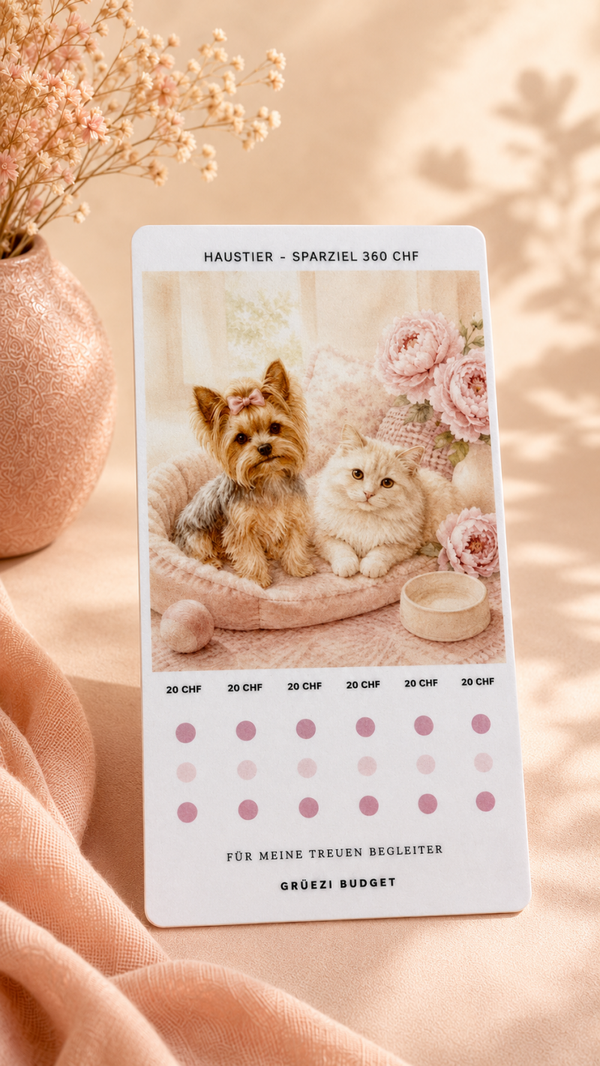 Sparchallenge Haustier – Sparziel 360 CHF