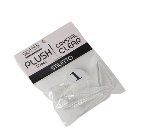 Plush Tips Refill Stiletto Crystal Clear 1