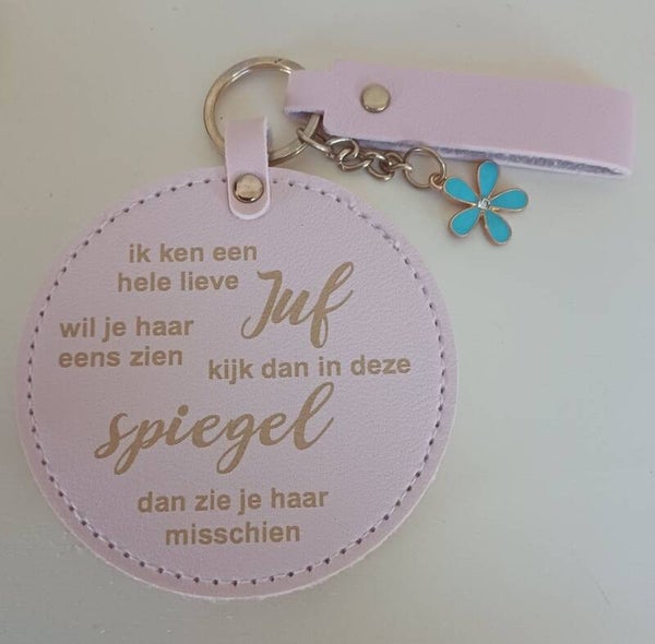 Sleutelhanger mini spiegeltje