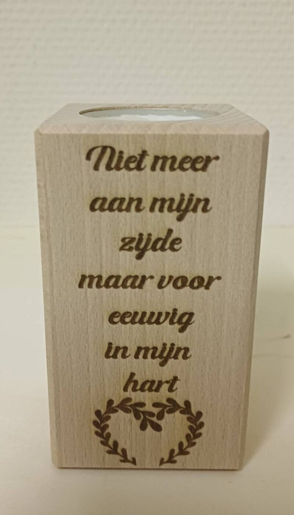 Gedenks theelichthouder 10cm