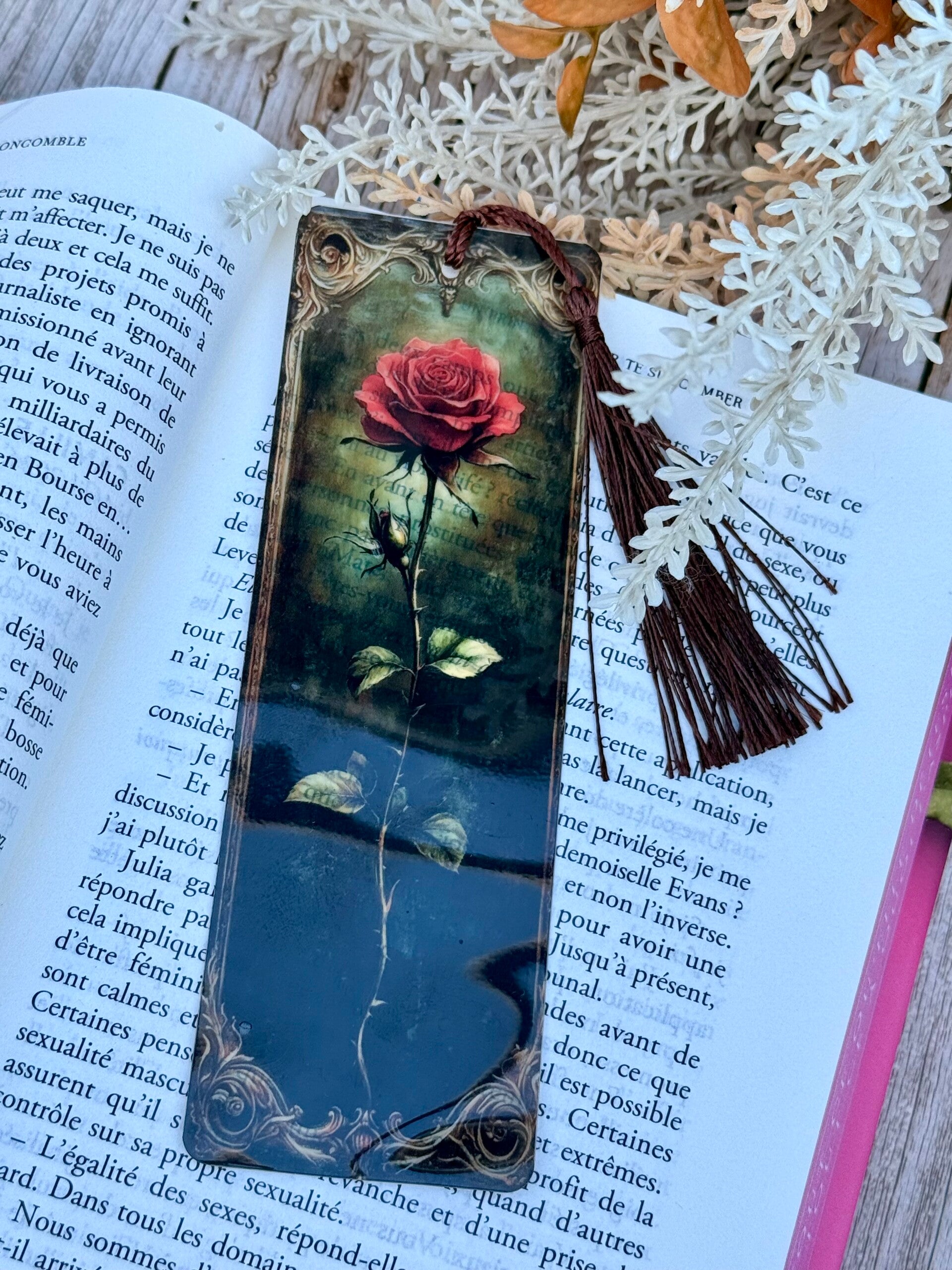 Marque page transparent