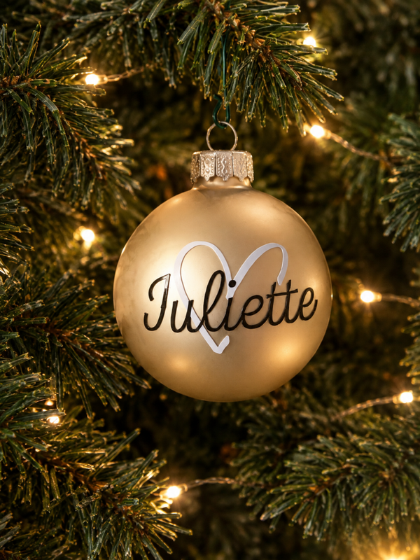 Boule de noël personnalisée au choix