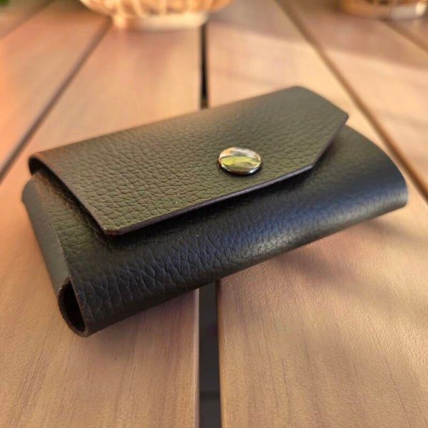 Porte-carte Rivet marron