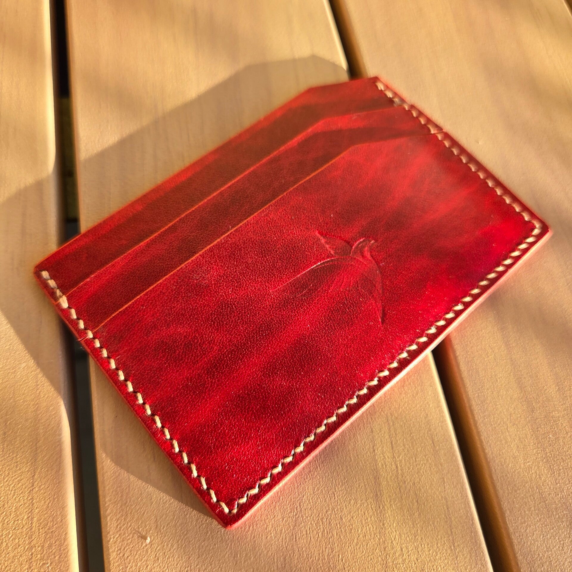 Porte-cartes 3 emplacements Rouge