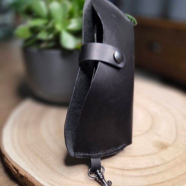 Etui à lunettes Noir avec attache