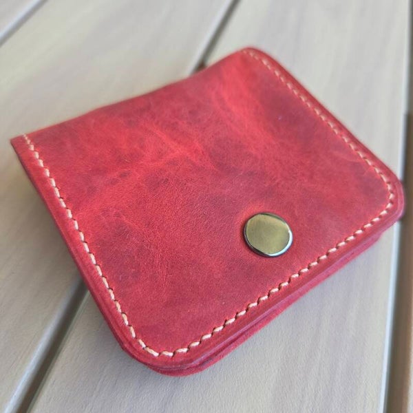 Porte-monnaie compact rouge