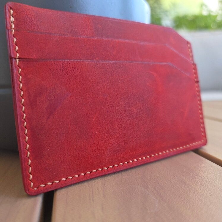 Porte-cartes 3 emplacements Rouge mat