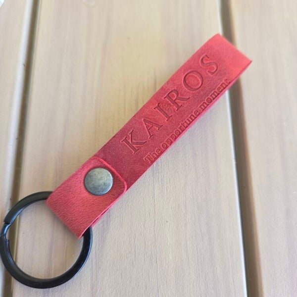 Porte-clés couleur rouge mat