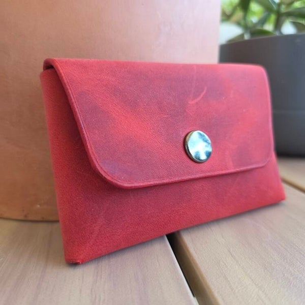 Porte-monnaie clip rouge