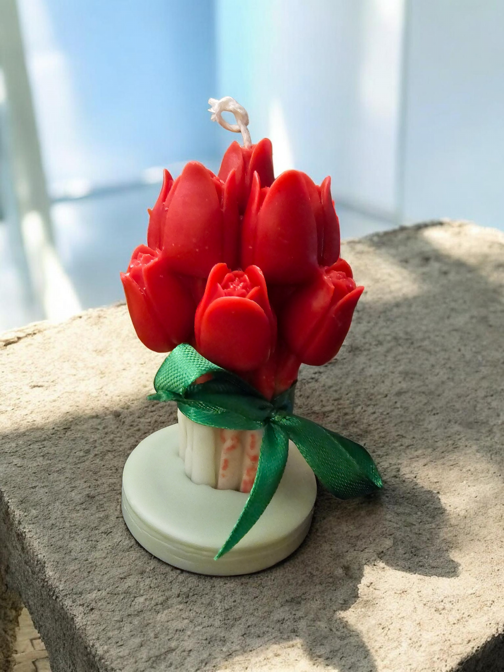 Red tulips bouchet