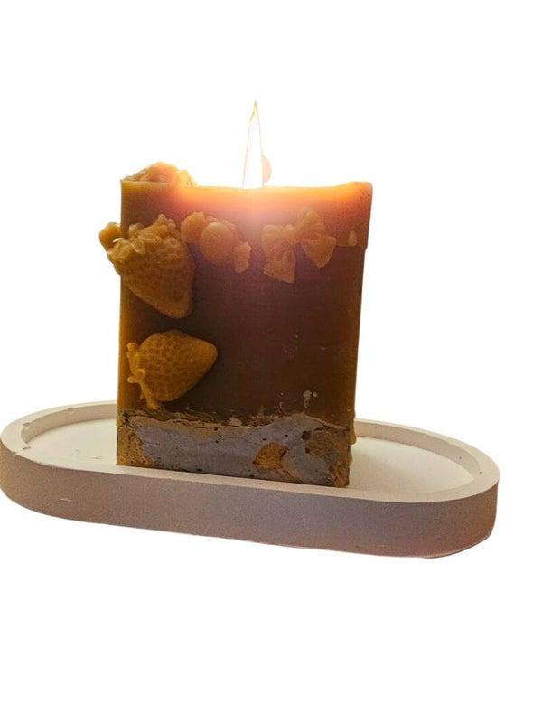 Cement beeswax Candles