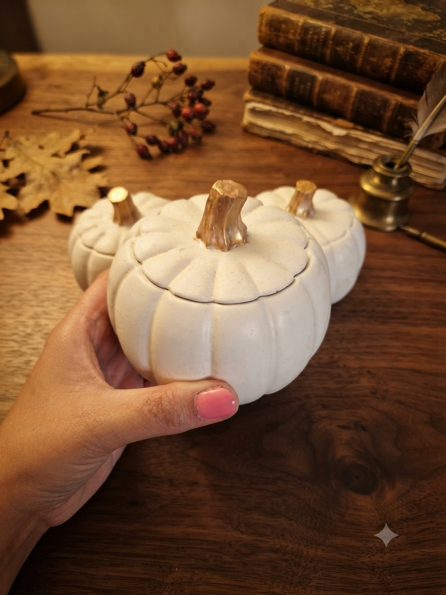 Handmade Pumpkin Pot Candle