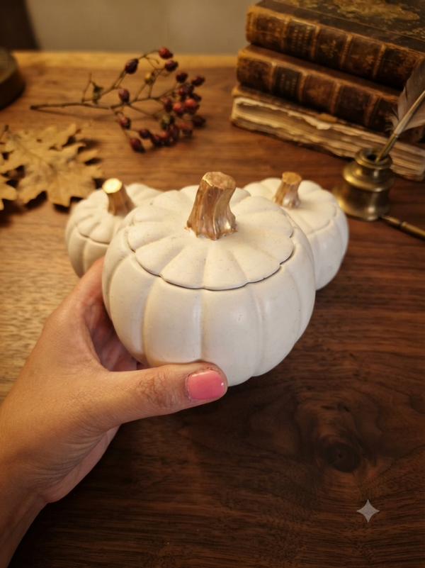 Handmade Pumpkin Pot Candle