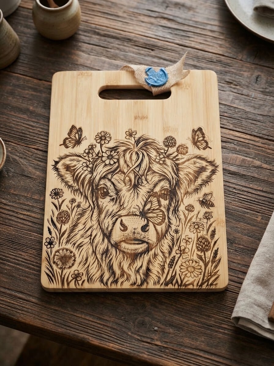 Highland Cow in spring