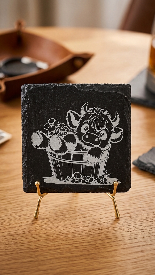 Funny cow coaster
