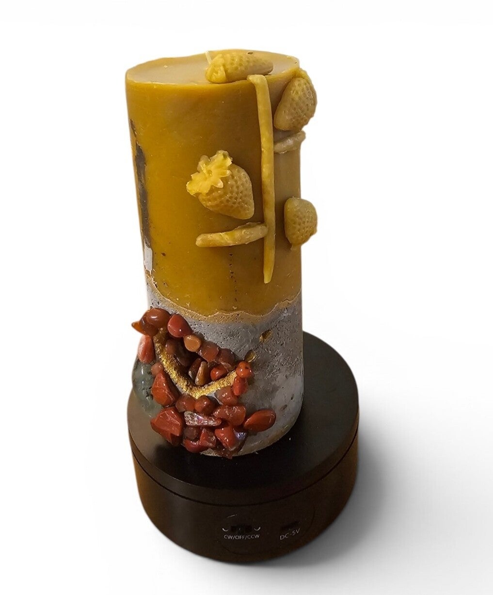 Unique Cement Beeswax Candle
