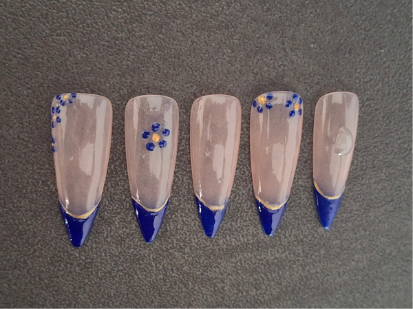 French bleu et fleur