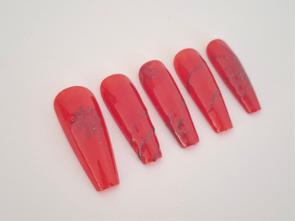 Vitraillee rouge pailleté
