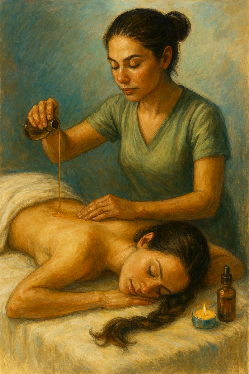 Aromaöl-Massage