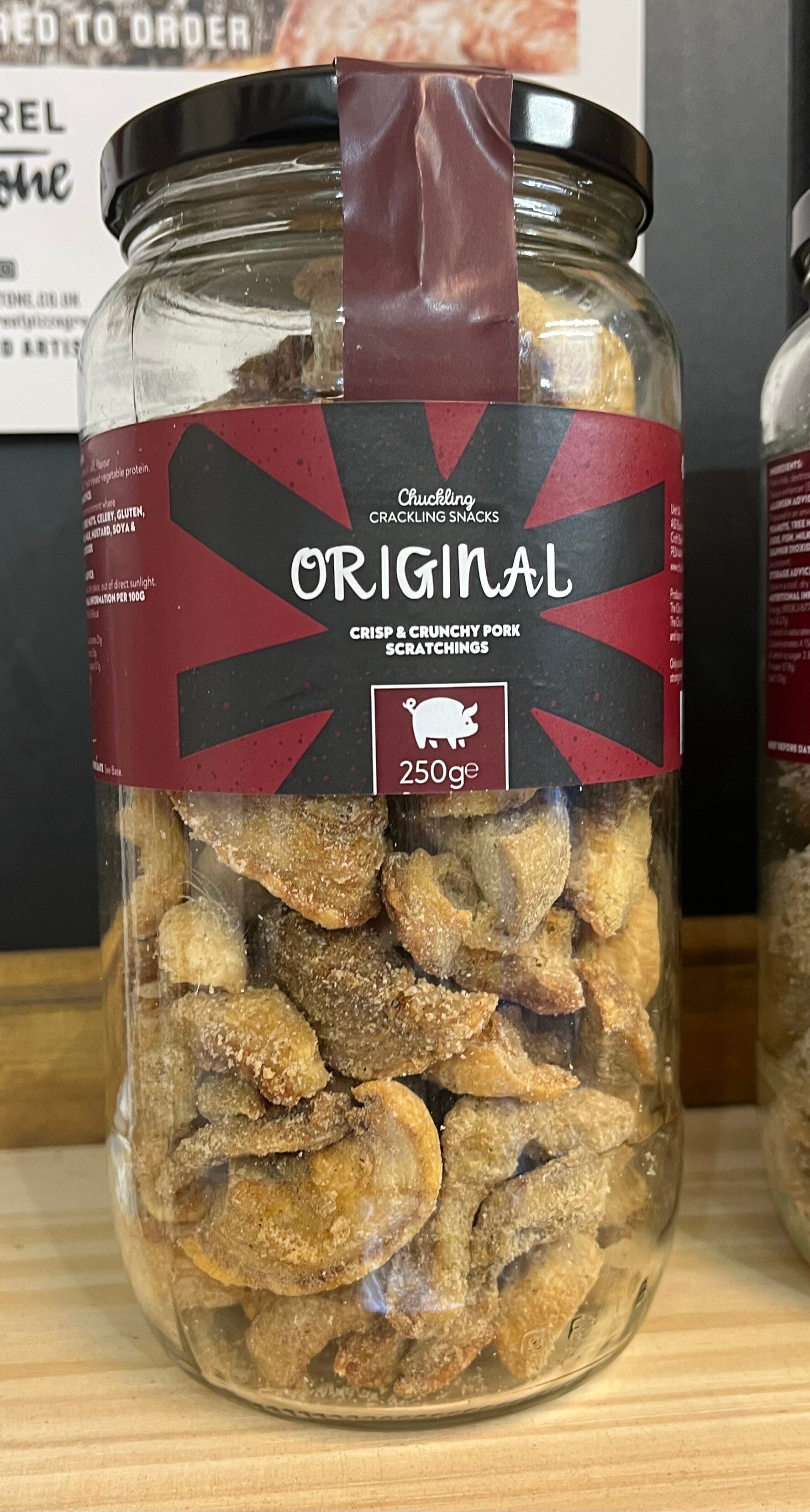 Gift Jars of Pork Scratchings the cheese station