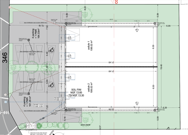 VENTE EN VEFA BATIMENT COMMERCIAL 400 M2 - 33380 BIGANOS - 07/2026