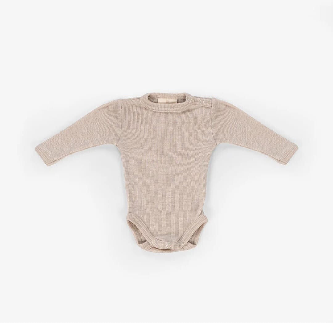 Romper van  100% Merino wol Beige
