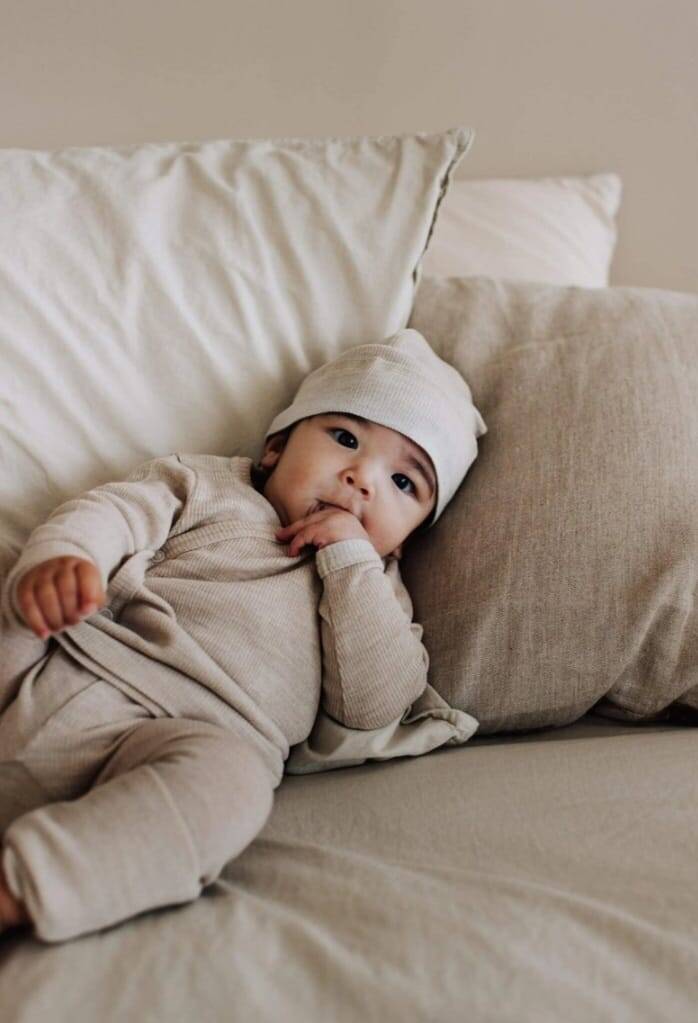 Merino wol babymutsje pasborn