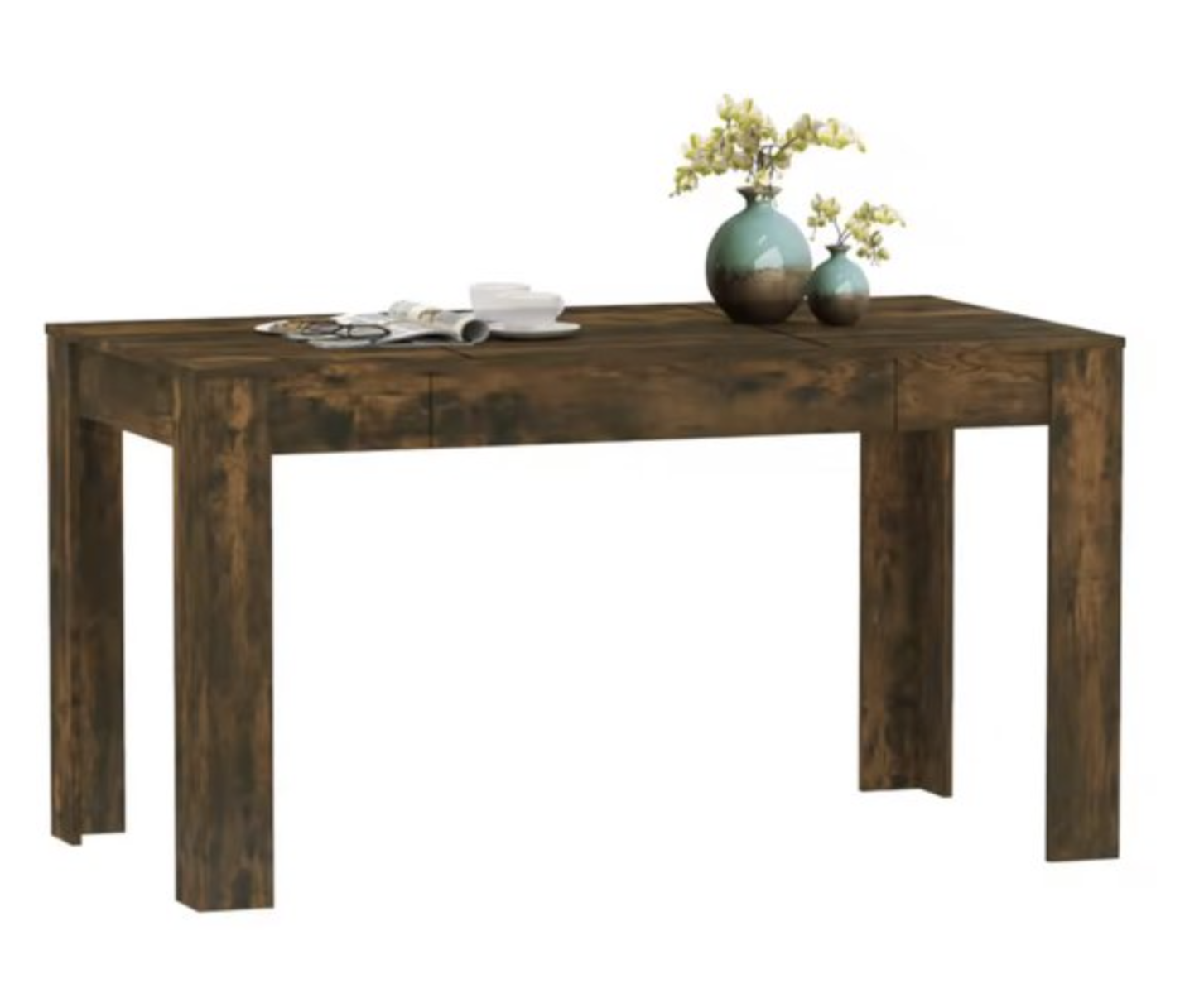 Eettafel - Dinertafel - Tafel - Keukentafel - Eetkamertafel - Houten tafel - 4 persoonstafel - Donkerbruin - 140 cm