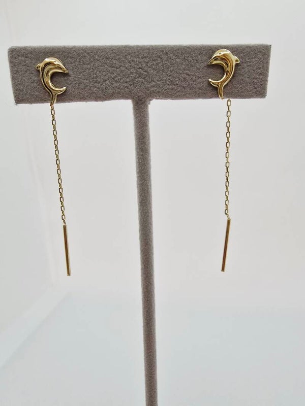 14k Gold Earrings/ Cercei Aur 14k CL105