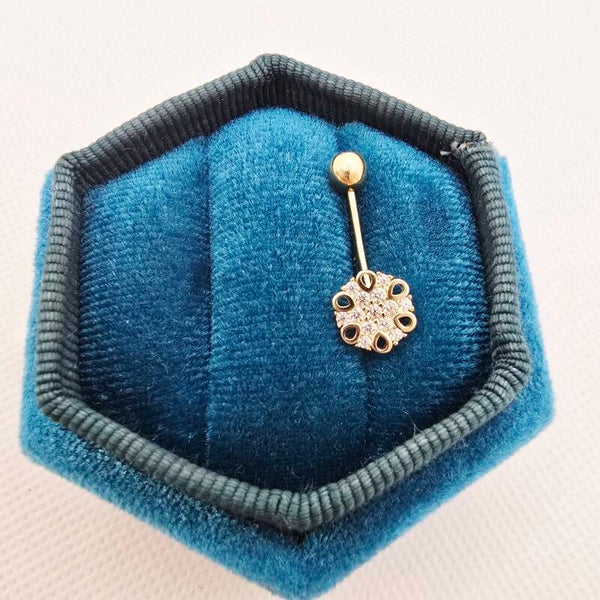 14K Gold Belly Piercing/ Piercing de Buric Aur 14K P21