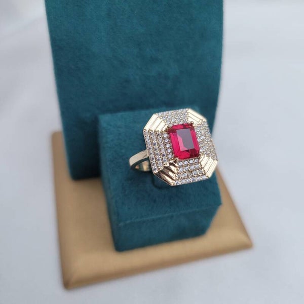 14K GOLD RING/ INEL AUR 14K R001