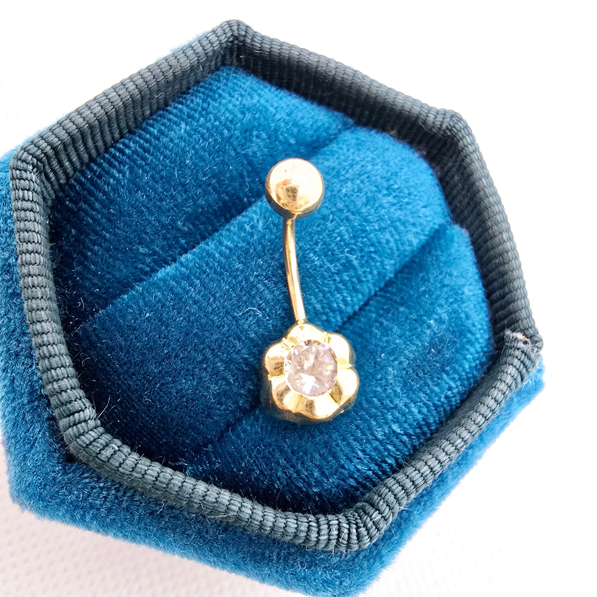 14K Gold Belly Piercing/ Piercing de Buric Aur 14K P18