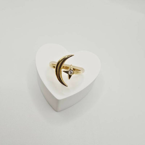 14K GOLD RING/ INEL AUR 14K R0314