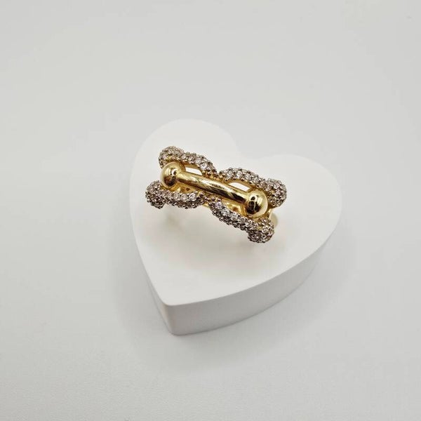 14K GOLD RING/ INEL AUR 14K R0347