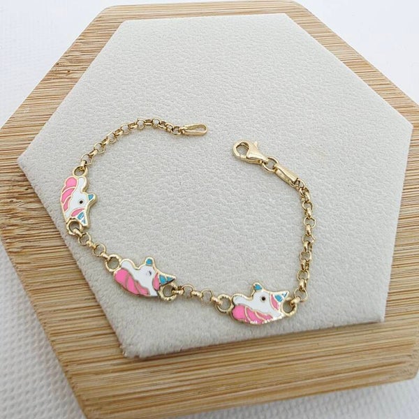 14k Gold Kid's Bracelet/ Bratara Aur 14k Pentru Copii K66