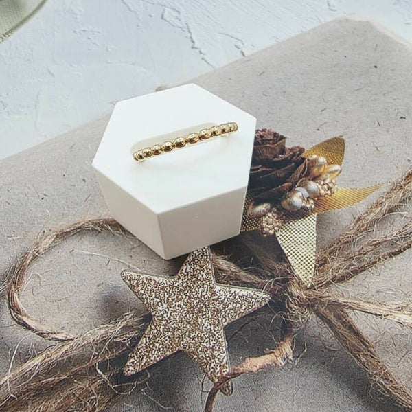 14K GOLD RING/ INEL AUR 14K R0431