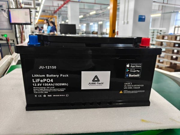 JUBE LiFePO4 150AH JU-12150 / 5 Jahre Garantie, Fremdzugriffschutz