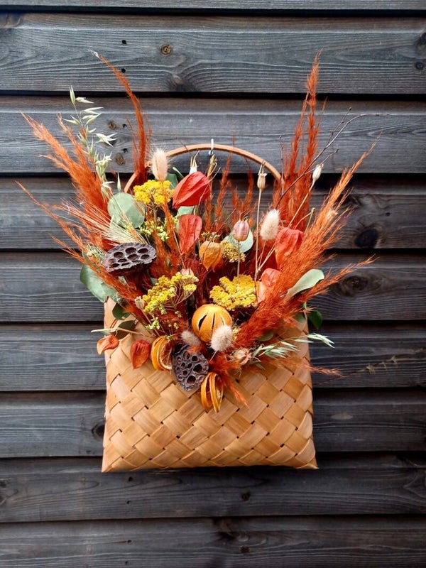 Orange Dried Flower Arrangement