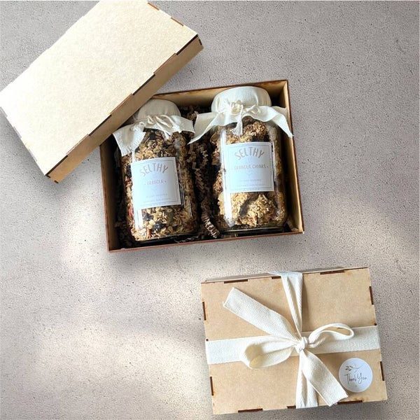 Caja de madera (2 granolas)