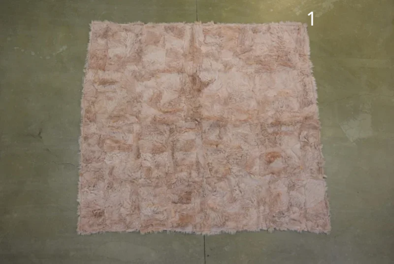 Toscaans schapenvachttapijt patchwork 190 cm x 210 cm