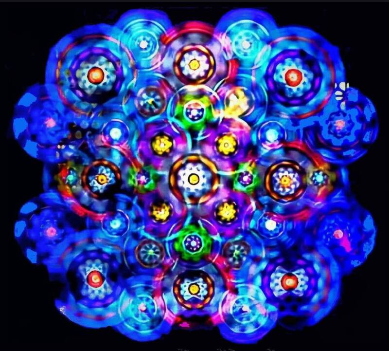 Kinetic UV Blacklight Reactive Computer Fan Tapestry