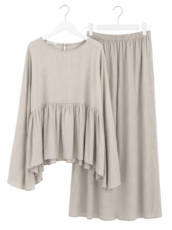 Elya Skirt Set Creme