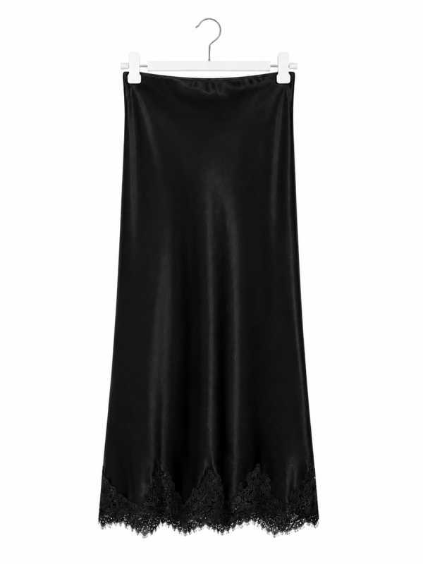 Satin Black Skirt
