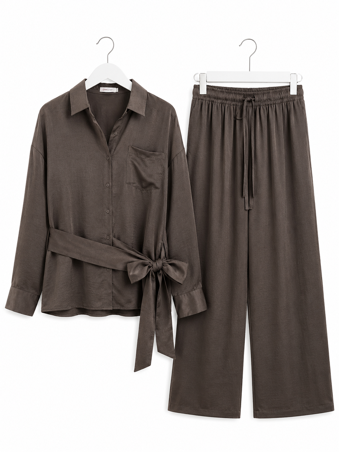 Satin Strik Set Ash Brown