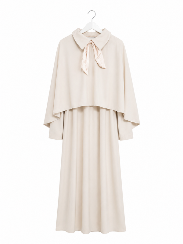 Cape Dress Beige