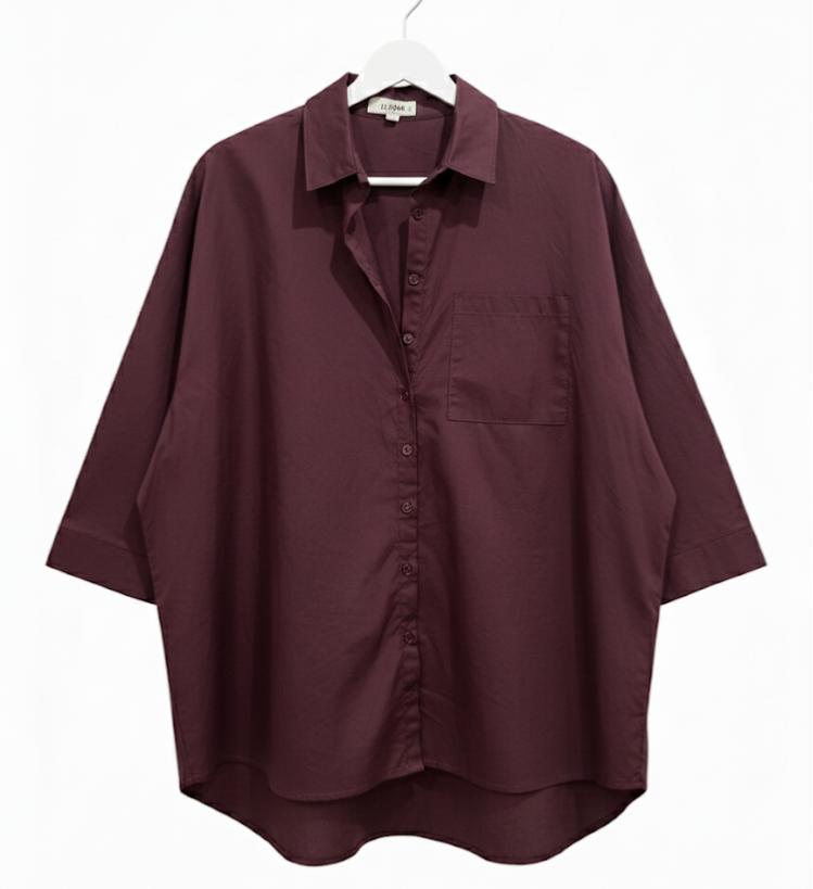 Oversized blouse bordaux