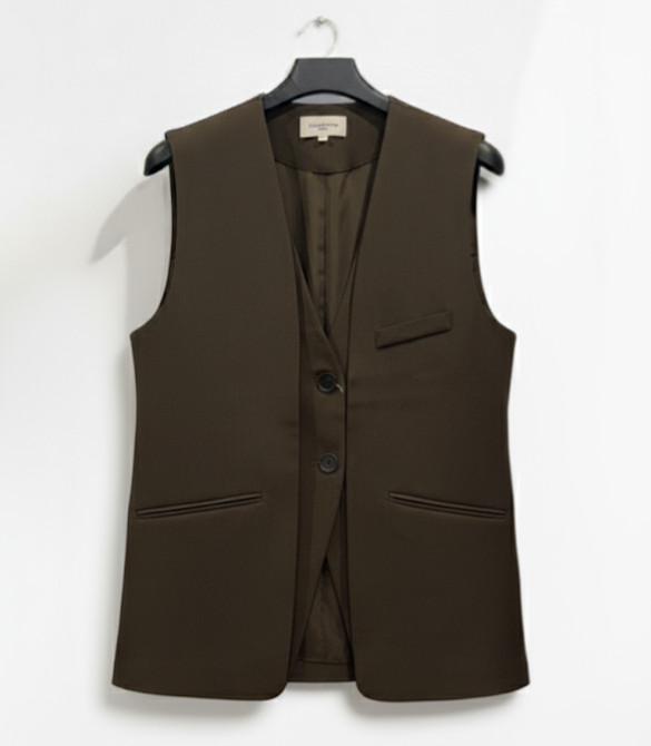 Dark brown gilet
