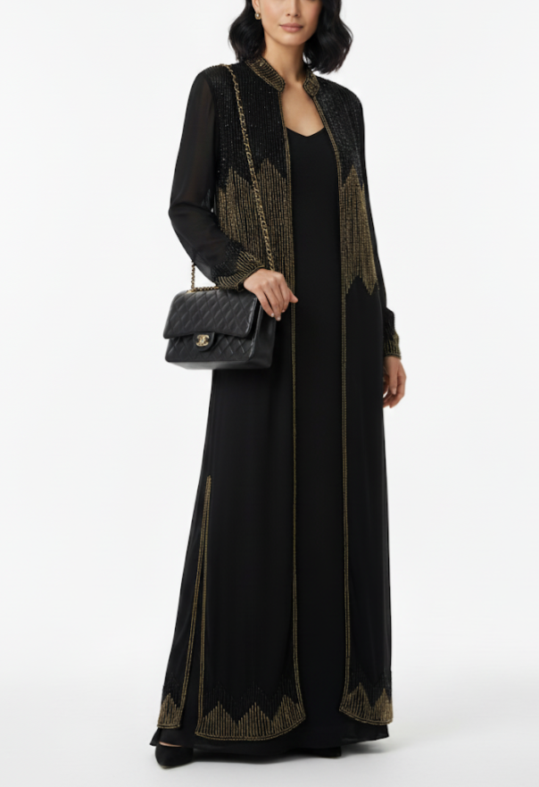 Golden classy abaya