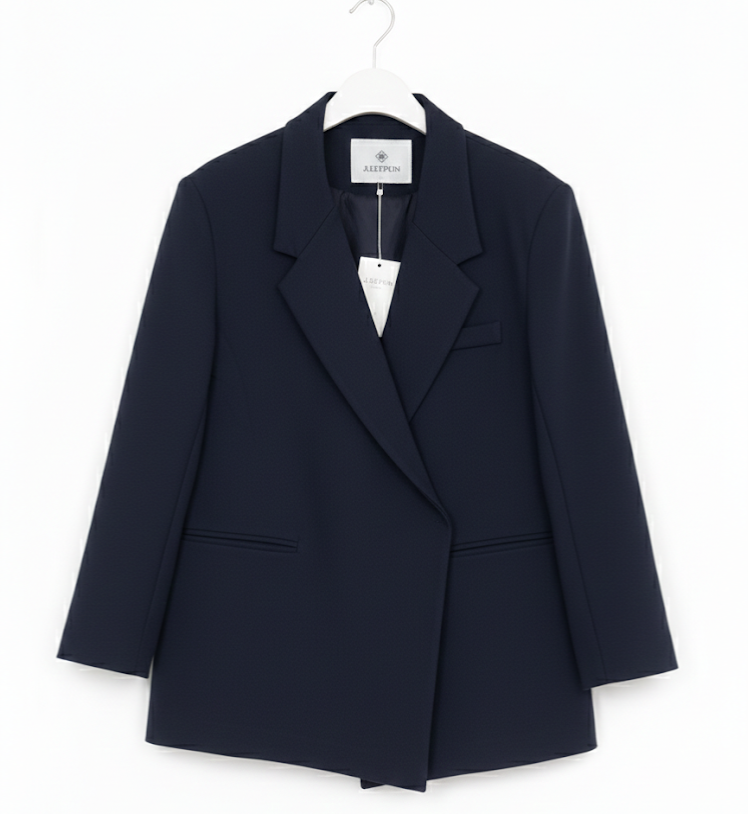 Folded Blazer Marine