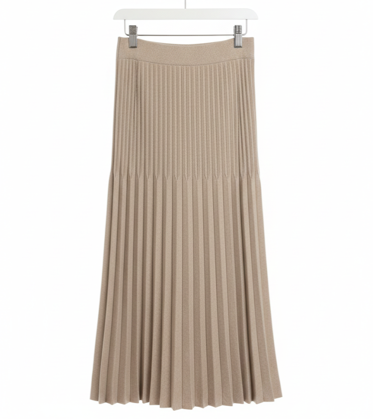 Knitted Skirt Beige